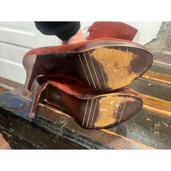 Sam Edelman Stiletto Suede Over The Knee Tall Boots size 10 Orange Red - Picture 6 of 10